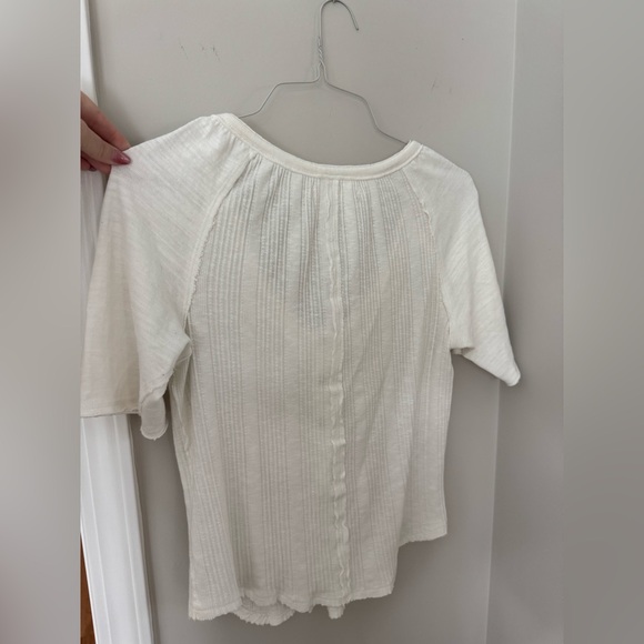 We The Free Cream Button-Front Blouse - Picture 4 of 4